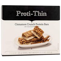 Proti-Thin Cinnamon Crunch Protein Bar,15g Protein, Low Calorie, Diet Bar, Low Fat, Gluten Free, Ideal Protein Compatible, 7 Bars per Box