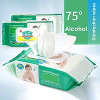 helegeSONG 80Pcs/Bag Disposable Wet Wipes, 75% Sterilization Hand Skin Cleaning Wet Wipes Tissue 1 Bag