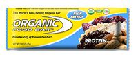 Organic Food Bar - Protein Bar, Perfect On-The-Go Food, 22 Grams of USDA Organic Vegan Protein (Pack of 12, 2.6 oz)