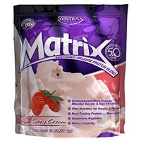 Syntrax - Matrix 5.0 - Strawberry Cream - 5lb Bag - High Protein 23g - Low Fat - Low Carb - Low Sugar