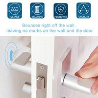 6Pcs Transparent Door Handle Buffer - Doorknob Bumper to Protect Walls and Furniture (A)