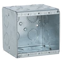 Hubbell-Raco 696 Masonry Boxes, 3-1/2 in. Deep - Nongangable with Conduit KO's, 2-Gang, 3-25/32 in. Wide
