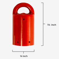 MagnetPal 3 pack Heavy-Duty Neodymium Anti-Rust Magnet, Best for Magnetic Stud Finder / Key Organizer / Indoor and Outdoor Multi Uses, Red with Key Ring (SP-MPM3RD)