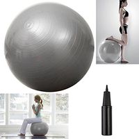 Silver-Yoga-Ball-29-75cm-Exercise-Pilates-Balance-Gymnastic-Fitness-W-Air-Pump