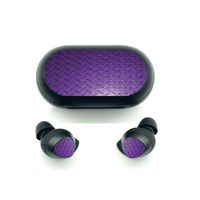 MightySkins Skin for Samsung Galaxy Buds - Purple Diamond Plate | Protective, Durable, and Unique Vinyl Decal wrap Cover | Easy to Apply, Remove, and Change Styles | Made in The USA