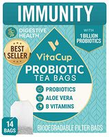 VitaCup Probiotic Blend Tea | Boost Immunity + Improve Gut Health | Infused with Probiotics, Aloe, Vitamins | Helps Support Digestion, Gut Health, and Immunity, 14 Count