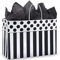 NW Domino Alley Paper Shopping Bags - Vogue Size - 16 x 6 x 12in. - Pack of 100