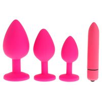 JINZHI Vìbrǎtìng Toys Silicone Anǎle Crystǎl Jewelry Women & Men Beads an,Wand Magic(Pink)