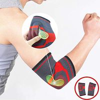 Elbow Brace Compression Sleeve Elbow Support for Weightlifting-Tendonitis Tennis and Golfer's Elbow Compression Sleeves,Red,L