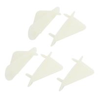 5Pcs 2.5mm Hole Dia Plastic Wing Tip Tail Skid White 60x17x22mm