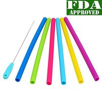 Reusable Silicone Drinking Straws for RTIC Tumbler 30 OZ 20 OZ, for Yeti Tumbler Rambler 30 OZ 20 OZ (6 Pack)
