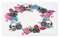 GugeABCmat Floor Mat,Groovy Illustration with Colorful Abstract Design Eyes Tear Drops and Dots,Roommat 42" W X 36" L,Multicolor