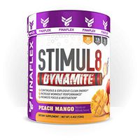 Stimul8 Dynamite, Explosive Preworkout for Men and Women, Continuous Clean Energy for Hours, Increase Performance, Strength, Pumps, 30 Servings (Peach Mango)