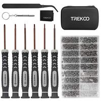 TREKOO Eyeglass Repair Kit with 6 Pcs Magnetic Eyeglass Screwdrivers and Glasses Screws for Glasses, Eye Glass, Sunglass Repair