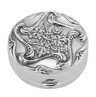 Vintage Art Nouveau Style Pillbox - Made in USA - In Fine Sterling Silver