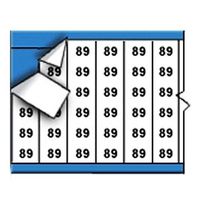 Brady WM-89-PK Repositionable Vinyl Cloth (B-500), Black on White, Solid Numbers Wire Marker Card (25 Cards)