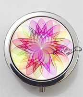 BlackKey Bohemian Pattern 3-Compartment Decorative Pocket Gift Box Case Organizer for Pill, Color 1 -2068