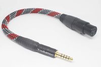 4.4mm to 4-pin XLR Female Balanced Headphone Audio Headphone Adapter Cable 20CM