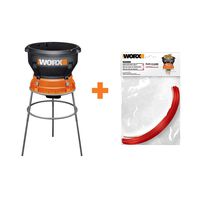 WORX WG430 13 Amp Foldable Bladeless Electric Leaf Mulcher w/Flex-A-Line 24-Pack 13" Replacement Line