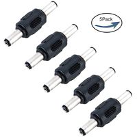 5PCS Lime2018 DC Male to Male Connector 5.5mm x 2.1mm 12V 5A Power Cable Jack Adapter，DC Power Jack Plug Adapter for CCTV Home Security Surveillance