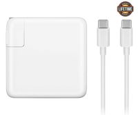 87W USB-C Power Adapter Charger, with USB-C to USB-C Charge Cable - Compatible with MacBook Pro 15 Inch 2016 (White)