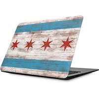 Skinit Decal Laptop Skin for MacBook 12-inch (2015 Retina Display) - Originally Designed Chicago Flag Dark Wood Design