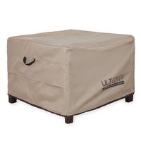 ULTCOVER Waterproof Patio Ottoman Cover Square Outdoor Side Table Furniture Covers Size 22L x 22W x 18H inch