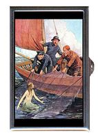 Sexy Mermaid Victorian Fun Fishing Color Art Decorative Pill Box