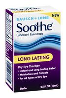 Bausch + Lomb Soothe Long Lasting Lubricant Eye Drops 0.5 oz (Pack of 6)