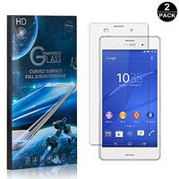 Bear Village Screen Protector for Sony Xperia Z3, Anti Scratch, Anti Fingerprint Tempered Glass Screen Protector Film for Sony Xperia Z3, 2 Pack