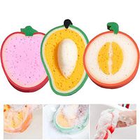 Multi-Purpose Scrubber Sponges (3 PK) Fruit Scent, Body Sponges/Shower Sponges/Dish Scrubber for Dishwashing/Spa Cellulite Massager/Moisturizer and Exfoliator/Non Scratch Sponge/Dish Scrubber