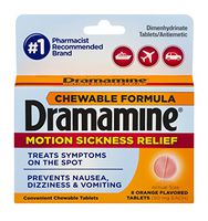 Dramamine Chewable Formula Motion Sickness Relief | Orange | 8 Count