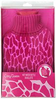 Upper Canada Soap Animal Print Hot Water Bottle, Giraffe, Pink