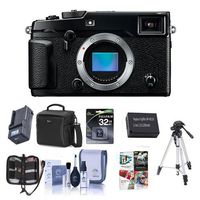 Fujifilm X-Pro2 Mirrorless Digital Camera Body, Black - Bundle with Holster Bag, 64GB Class 10 SDXC Card, Spare Battery, Quick Charger, Tripod, Cleaning Kit, Memory Wallet, Software Package