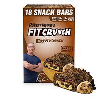 FITCRUNCH Snack Size Protein Bars | Designed by Robert Irvine | World’s Only 6-Layer Baked Bar | Just 3g of Sugar & Soft Cake Core (18 Snack Size Bars, Chocolate Chip Cookie Dough)