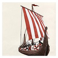 Viking Ship Luncheon Napkin