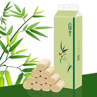 12 Rolls Soft Bamboo Toilet Paper 4-Ply Safe Biodegradable Septic-Safe Essential Coreless Toilet Paper Fragrance Free Friendly Absorbent Bathroom Tissue