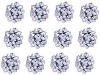 The Gift Wrap Company 4225-02 Decorative Glitterati Lotus Bows, Medium, Silver