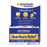 Enzymedica - Heartburn Relief, Dietary Supplement to Help Soothe Indigestion, Vegan, Non-GMO, Vanilla Orange, 42 Chews (21 Servings)