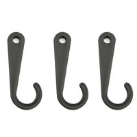 NX Garden Sock Display Hooks 500PCS 1 3/4 Inch Inch Black Plastic J-Hooks for Sock Hat