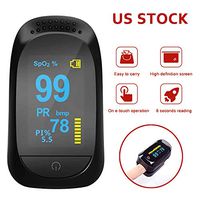 Blood Pulse Oximeter, Fingertip Pulse Oximeter Body Health Monitor with LED Display, Pulse Sensor Meter with Alarm and Pulse Rate Monitor for Adults and Children