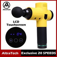AltraTech Massage Gun 20 Speeds Power Massager Hand Held Quiet Deep Tissue Massager for Muscle Relax with LCD Touchscreen Black/Silver/Red/Pink (Silver)