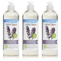 Natural Flower Power - Natural Dish Soap, Lavender, Scented with Pure Essential Oils, Effectively Cuts Grease and Grime, Non-Toxic and Biodegradable, Sulfate Free - 16 Ounce (Pack of 3)