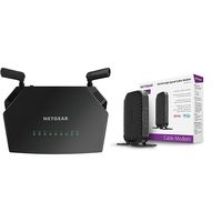 NETGEAR AC1200 Smart WiFi Router - Dual Band Gigabit (R6230) with NETGEAR CM400 (8x4) DOCSIS 3.0 Cable Modem. Certified for Xfinity from Comcast, Spectrum, Cox, Cablevision & more (CM400-1AZNAS)