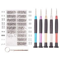 WANDIC Eyeglass Repair Kit Inclund 5 Pcs Screwdrivers, 1 Pc Micro Screwdriver and 1000 Pcs Small Screws for Glasses, Watch and Electronics Repair