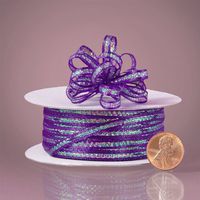 Purple Satin Mini Pull String Bows, 1/8" X 50Yd