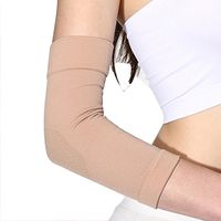 Black/Skin Color Arm Tattoo Cover Up Compression Sleeve Tennis Elbow Brace for Tendonitis Sports Support (M(23-27CM), Skin)