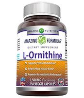 Amazing Formulas L-Ornithine 1500 mg Per Serving Veggie Capsules (Non-GMO)- Supports Protein Metabolism, Helps Reduce Muscle Waste, Promotes Peak Athletic Performance* (250 Count)
