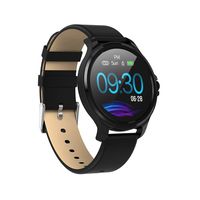 Smart Watch 1.3" LCD Touch Screen Stainless Steel with Heart Rate Monitor IP67 Waterproof Fitness Tracker Blood Pressure Activity Tracker Replacement Wristband Watch for Kids Women,Men,Black