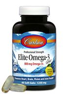 Carlson Labs Elite Omega-3 Gems Fish Oil 1250mg, 60 Softgels